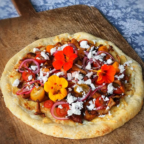 Äntligen helg med Suzanne Ribbing: Kantarellpizza
