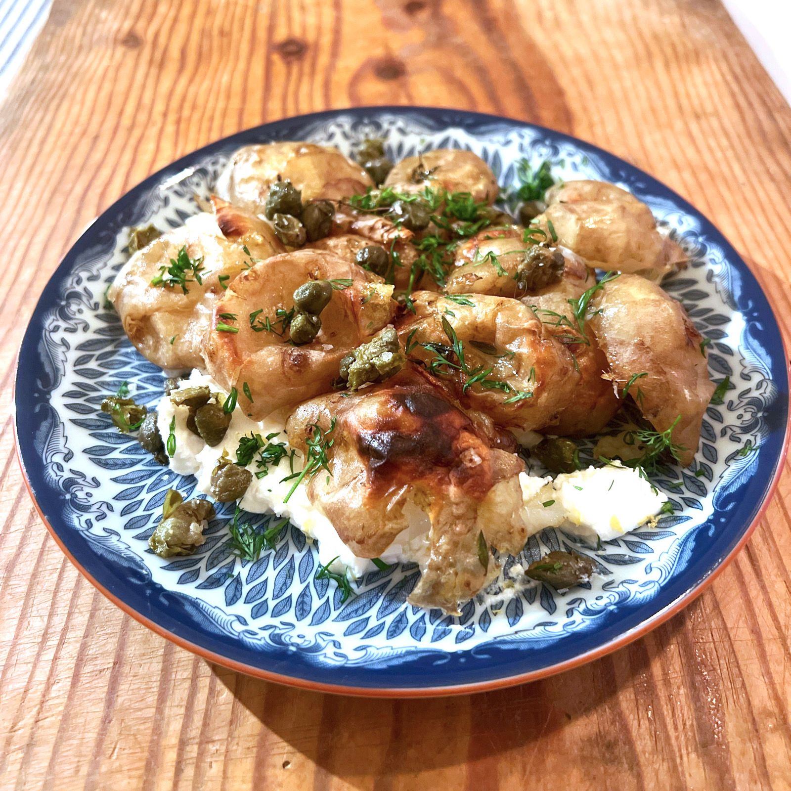 Äntligen Helg med Suzanne Ribbing: jordärtskocka med ricotta & friterad kapris