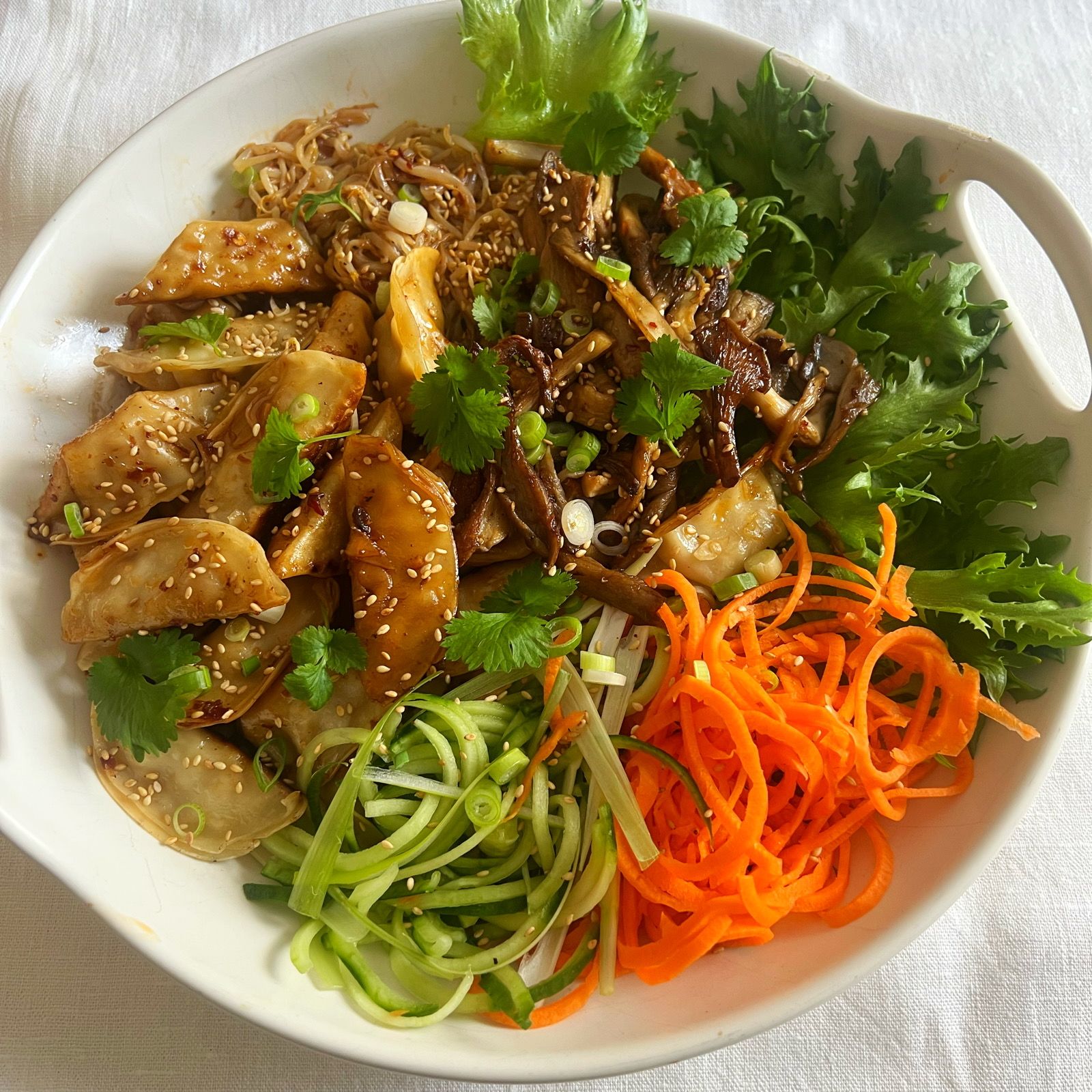 Äntligen Helg med Suzanne Ribbing: Min snabba dumplingsallad